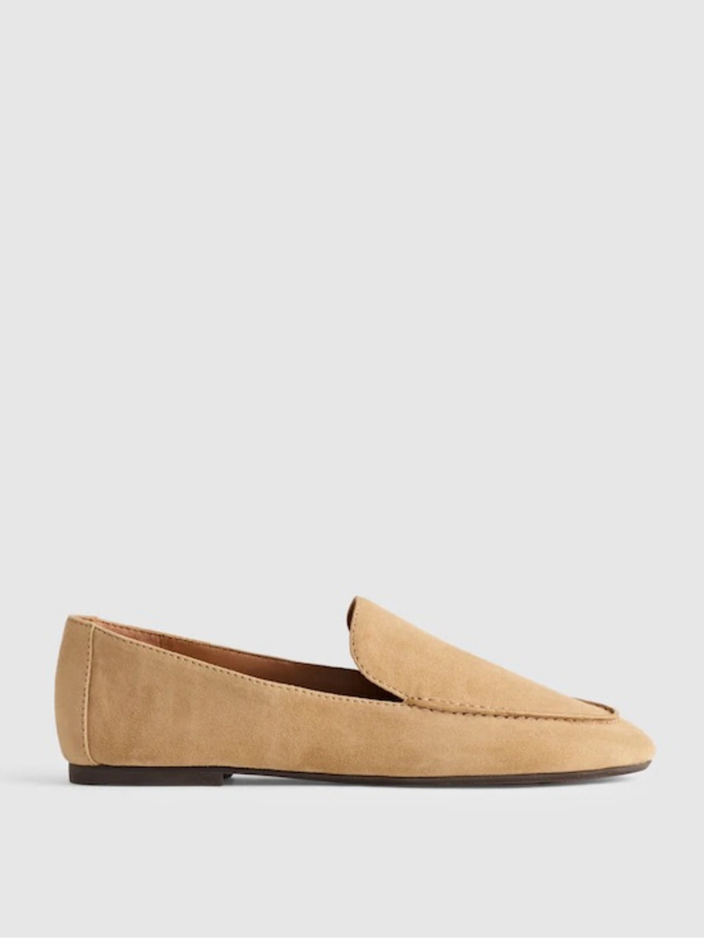 Madewell The Dolli Glove Loafer Soft Suede In Walnut Shell Size 7